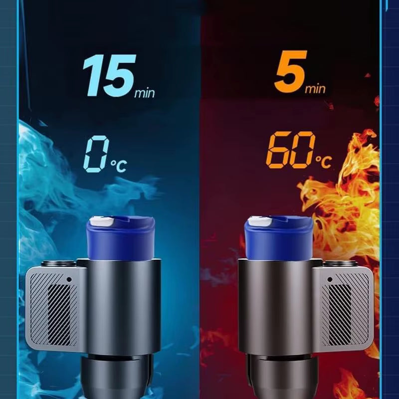 Car Cooling and Heating Cup Holder with Coffee Cup 2 in 1 12V 36W Intelligent Auto Heater Cooling Travel Mug for Car Electrical